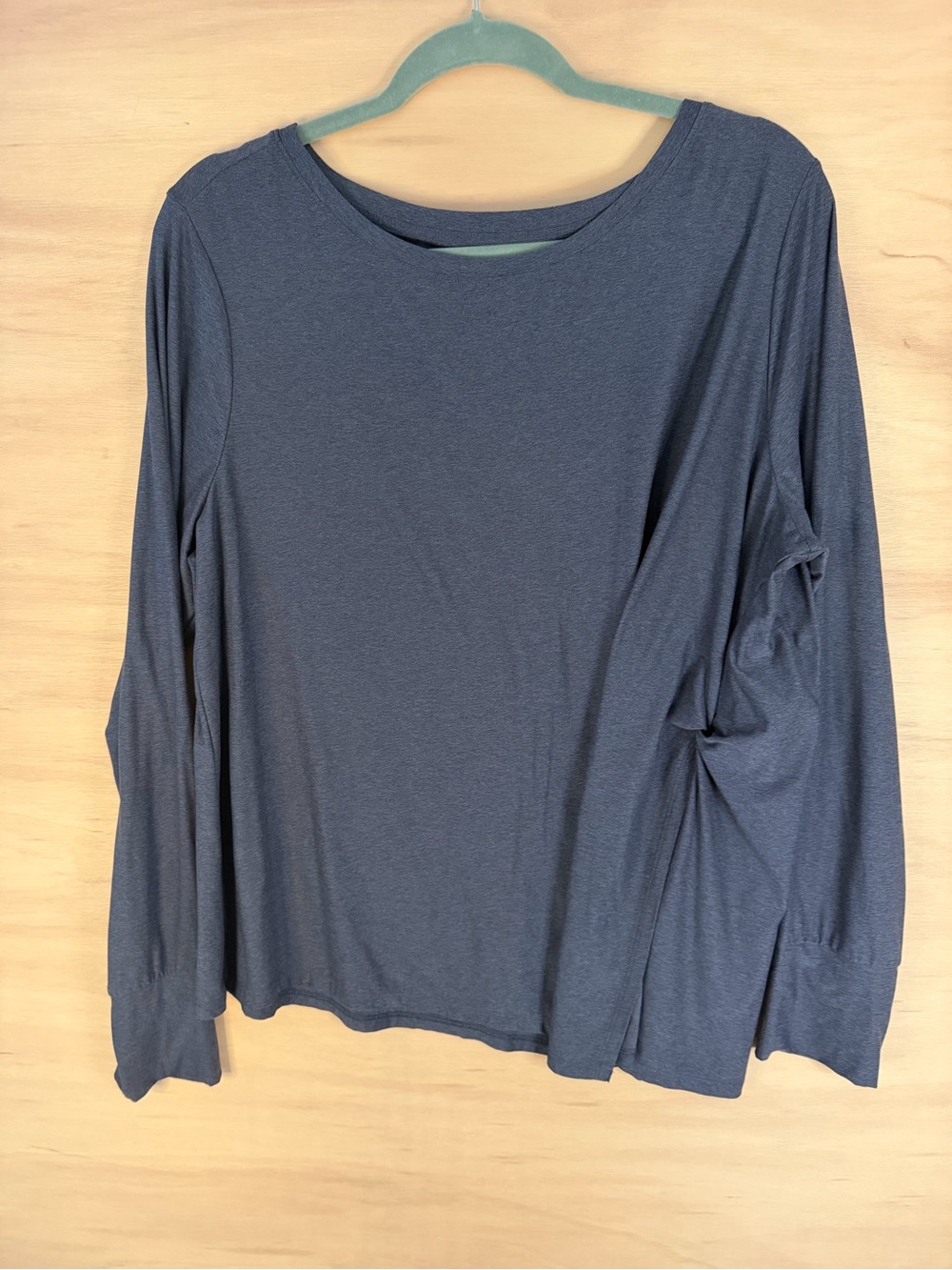 Old Navy Women's cloud Motion Side Tie Tunic Long-Sleeve  in Slate Blue